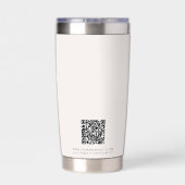 Eenvoudige Business Logo QR-code en website Geïsoleerde Drinkbeker (Achterkant)