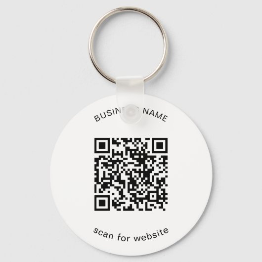 Eenvoudige Business Promotion QR Code Sleutelhanger (Voorkant)