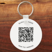 Eenvoudige Business Promotion QR Code Sleutelhanger (Voorkant)