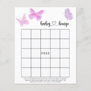 Eenvoudige Butterflies - Baby shower bingo