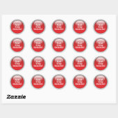 Eenvoudige Button Ronde Sticker (Vel)