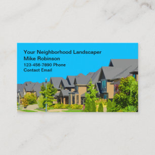 Eenvoudige buurt gazon landschapsarchitectuur visitekaartje