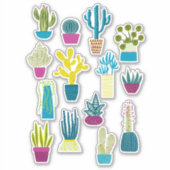 Eenvoudige Cactus Sticker (Voorkant)
