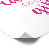 Eenvoudige cadeautafel | Hot Pink elk feestgebeure Poster (Hoek)