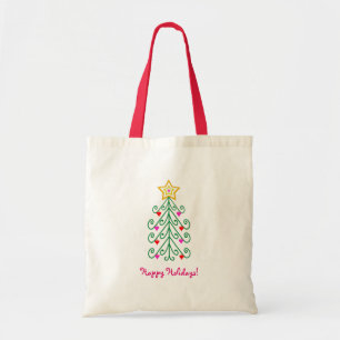 Eenvoudige Canvas tas voor kerstversiering van boo