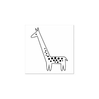 Eenvoudige Cartoon Giraffe Rubberstempel