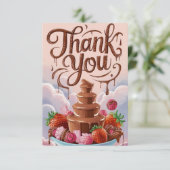 Eenvoudige Charming Chocolate bedankkaart (Staand voorkant)