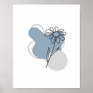 Eenvoudige Chic Abstracte minimalistische Boho Sty Poster