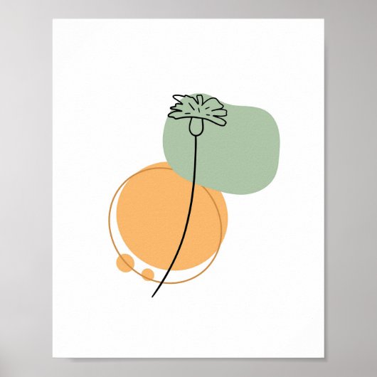 Eenvoudige Chic Abstracte minimalistische Boho Sty Poster (Voorkant)