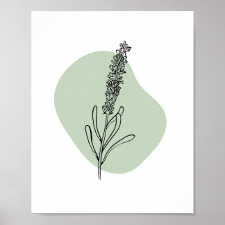 Eenvoudige Chic Abstracte minimalistische Boho Sty Poster