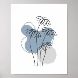 Eenvoudige Chic Abstracte minimalistische Boho Sty Poster