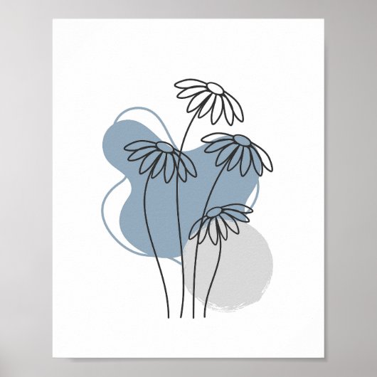 Eenvoudige Chic Abstracte minimalistische Boho Sty Poster (Voorkant)