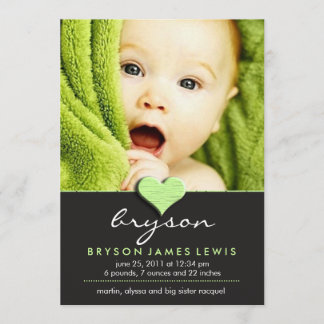 Eenvoudige Chic Baby kondiging Aankondiging