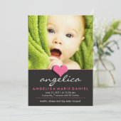 Eenvoudige Chic Baby kondiging Aankondiging (Staand voorkant)