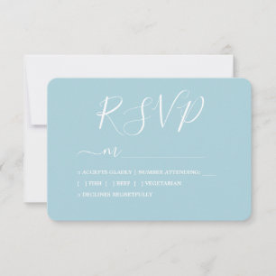 Eenvoudige Chic Calligrafie Trouw RSVP Kaart