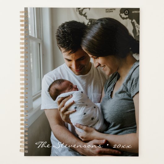 Eenvoudige Chic Custom Naam en Foto 2025 Planner (Voorkant)