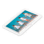 Eenvoudige Chic-kersttypografie Foto's Magneet (Linkerzijde)