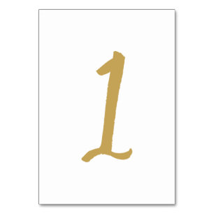 Eenvoudige Chic tafel Nummer Goud - Tabel 1 Kaart