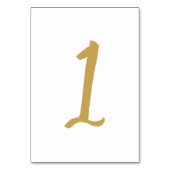 Eenvoudige Chic tafel Nummer Goud - Tabel 1 Kaart (Voorkant)