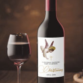 Eenvoudige Chic White Angel Geloof doop doop doop Wijn Etiket