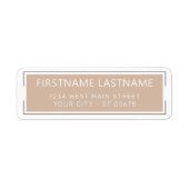 Eenvoudige Chic Witte Getypte Script Etiket (Voorkant)