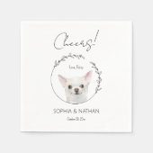 Eenvoudige Chihuahua Hond Bruiloft Cocktail servet (Voorkant)