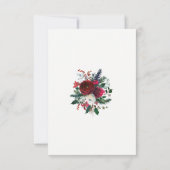 Eenvoudige chique bloemenwinterkrans opslaan datum save the date (Achterkant)