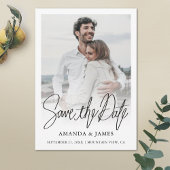 Eenvoudige chique bruiloft Bewaar de datum Fotokaa Save The Date