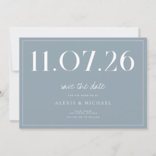 Eenvoudige chique bruiloft niet-foto opslaan van d save the date