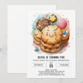 Eenvoudige Chique Happy Cookies Verjaardag Kaart (Voorkant / Achterkant)