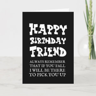 eenvoudige chique Herfst Funny Happy Birthday Frie Kaart