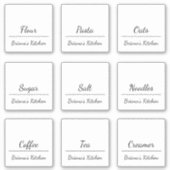 Eenvoudige chique keuken & pantry potje label (Voorkant)