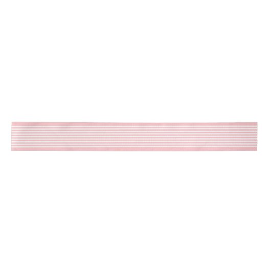 Eenvoudige chique witte strepen patroon op blush r lint (Voorkant)