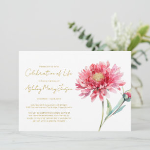 Eenvoudige Chrysanthemum Viering van het Leven Uit Kaart