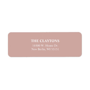 Eenvoudige Cinnamon Roos Return Address Labels