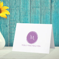 Eenvoudige circulaire monogram Lavender gevouwen n