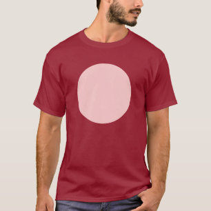 Eenvoudige cirkel - getande roze t-shirt