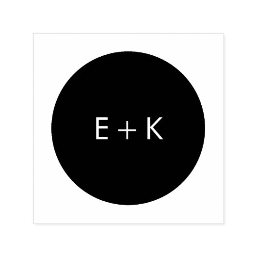 Eenvoudige cirkelvormig monogram stempel (Design)