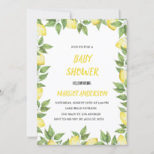 EENVOUDIGE CITROEN BABYSHOWER UITNODIGING