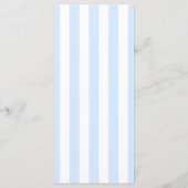 Eenvoudige Clam Shell Blauw en Witte Kust bruiloft Menu (Achterkant)