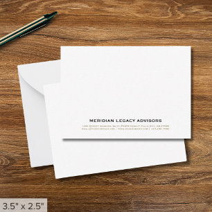 Eenvoudige Classic Business Note-Kaart Notitiekaartje