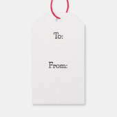 Eenvoudige Classic Chic Schattigee Rode Hart Valen Cadeaulabel (Achterkant)