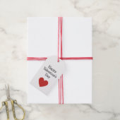 Eenvoudige Classic Chic Schattigee Rode Hart Valen Cadeaulabel (Met Touw)
