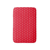 Eenvoudige Classic Polka Dots Rood en Wit Badmat (Voorkant Verticaal)
