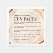 Eenvoudige Classic Zwart-wit leuk feit Bruiloft Servet (Voorkant)