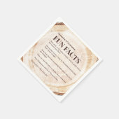 Eenvoudige Classic Zwart-wit leuk feit Bruiloft Servet (Hoek)