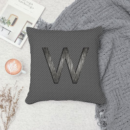 Eenvoudige Classy gepersonaliseerde Monogram Charc Kussen