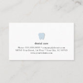 Eenvoudige Clean White Blue Teeth Logo Tandarts Visitekaartje (Achterkant)