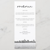 Eenvoudige Cleveland Silhouet Menukaarten Menu (Voorkant)