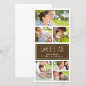 Eenvoudige collage Save The Date-foto kaarten (Voorkant / Achterkant)